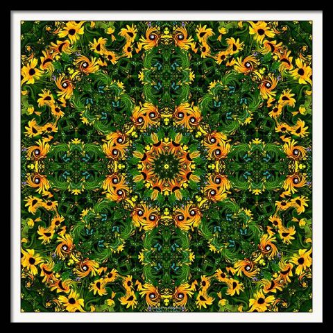 framed print of kaleidoscope image